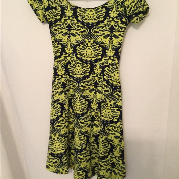 Boat Neck Print Dress - Picture 2 of 3